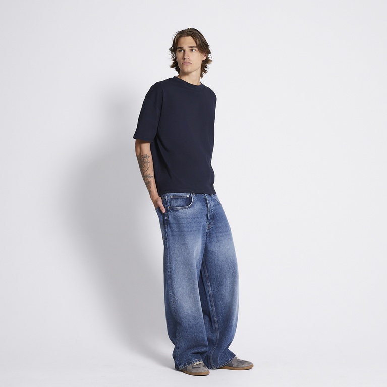 Heavy boxy tee "Mikael" Dull Navy